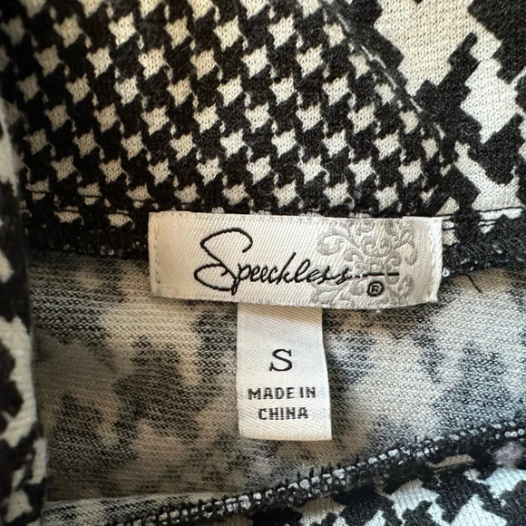Speechless Houndstooth Cowl Neck Sweater Dress size Small - Picture 4 of 4